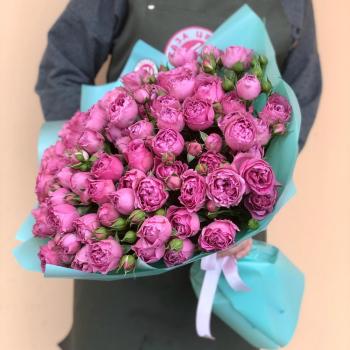 Букет из кустовых розовых роз (код товара: 25704slav)