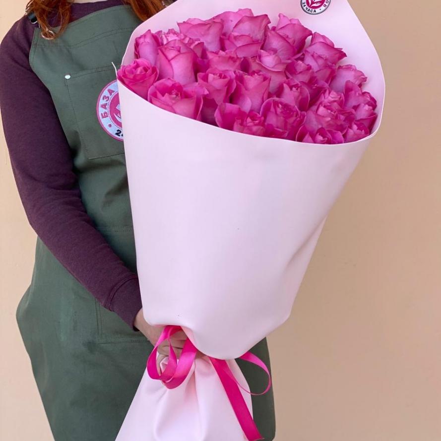 Букеты из розовых роз 70 см (Эквадор) артикул  27456