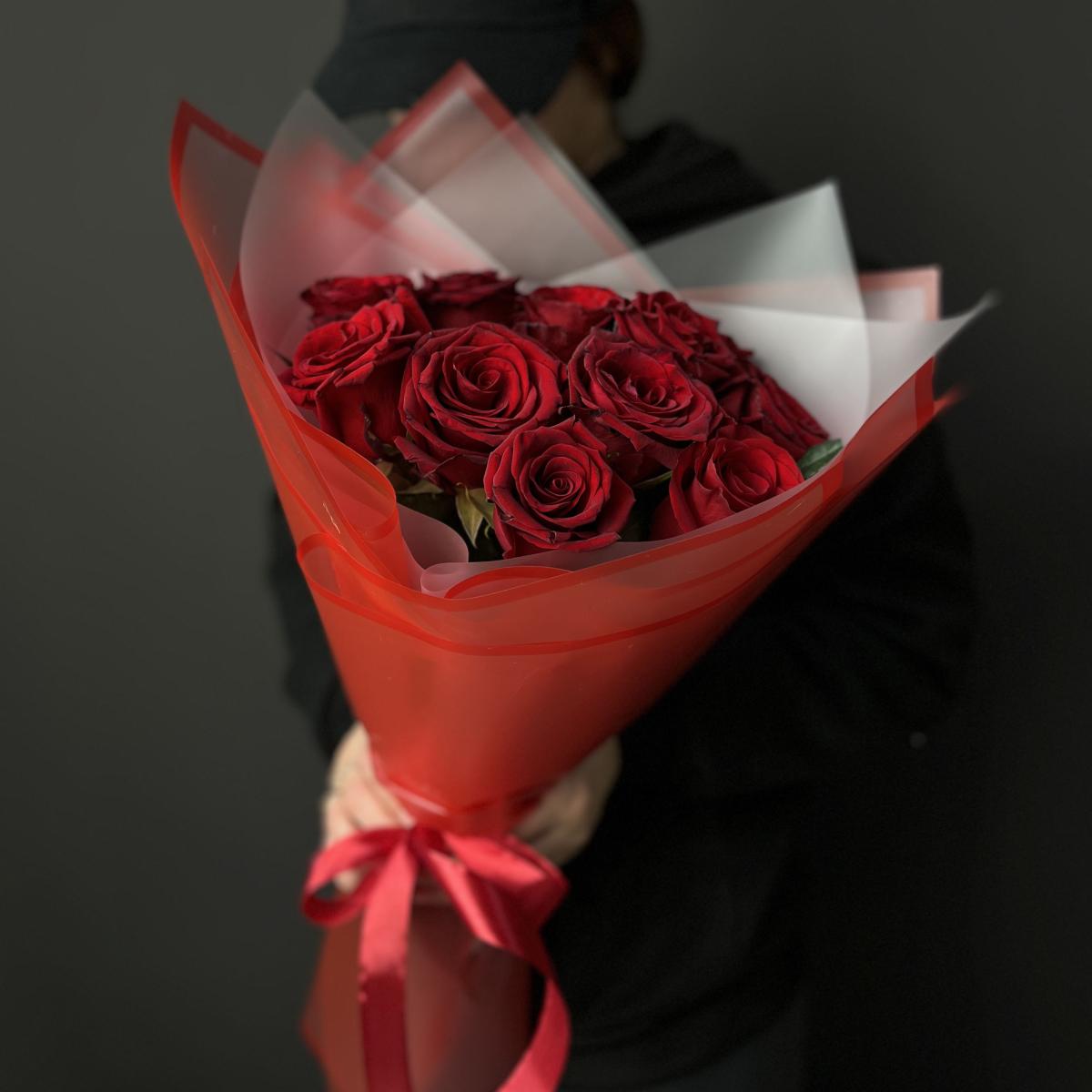 Эквадорские красные роза 40 см