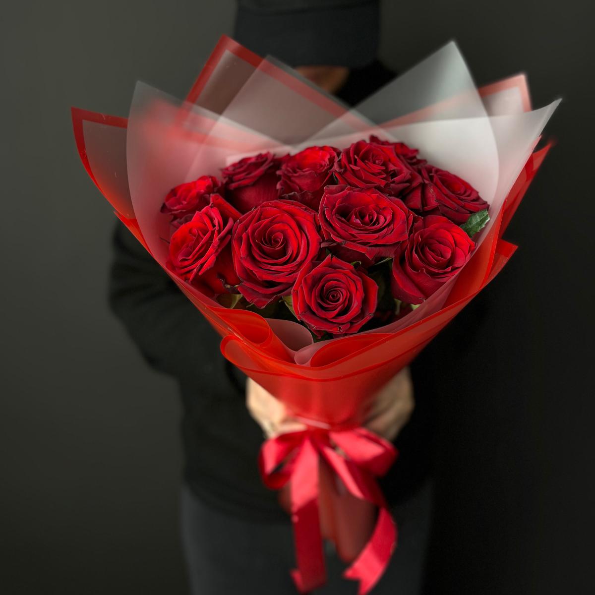 Эквадорские красные роза 40 см