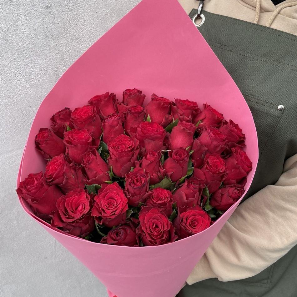 Эквадорские розы 60 см (Красные)