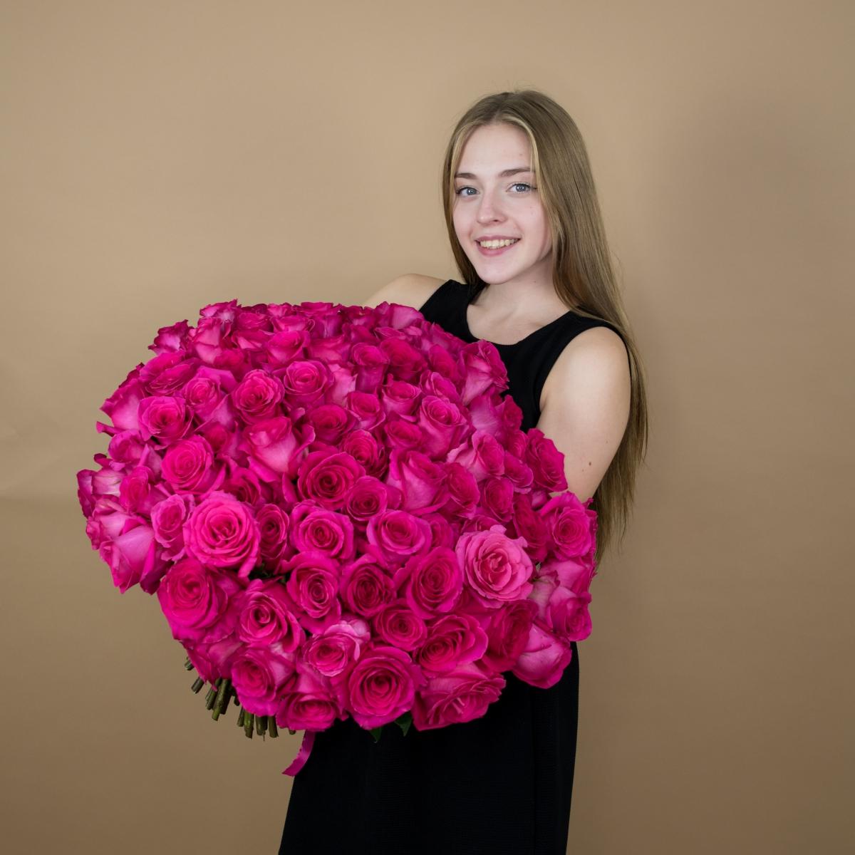 Композиция из розовой розы (Эквадор) 40 см