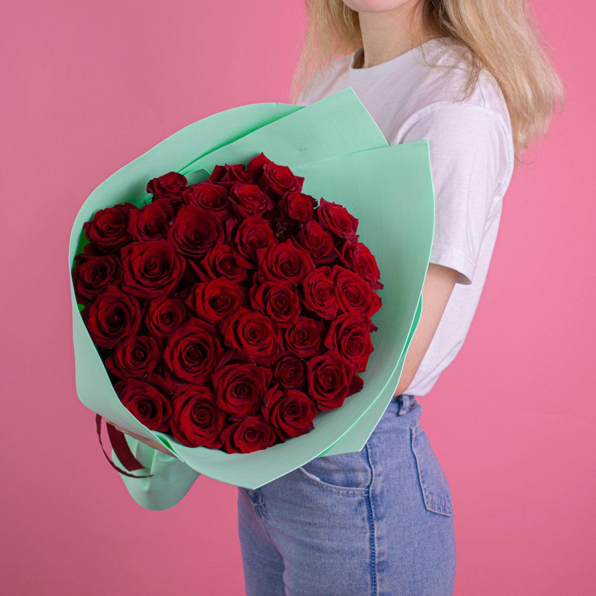 Розы Эквадор 40 см (Красный)